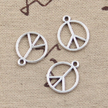 50pcs Charms Lovely Peace 16x14mm Antique Silver Color Pendants DIY Necklace Crafts Making Findings Handmade Tibetan Jewelry 2024 - buy cheap