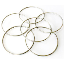 Chinese Linking Rings 6 Rings Set Magic Tricks Magnetic Lock 30cm - Chrome Stage Six Connected Rings Magic Props Comedy 2024 - buy cheap