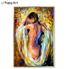 Superb Artist Hand-painted High Quality Modern Abstract Nude Women Portrait Oil Painting On Canvas Palette Knife Figure Painting 2024 - buy cheap