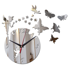 new fashion diy wall clock clocks stickers home decor Single Face mirror acrylic sticker stars quartz needle 2024 - buy cheap