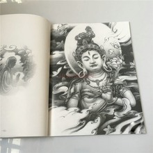 Tatuagem padrão livro manuscrito bodhi três pequeno ainda tatuagens atlas guanyin tatoo preto cinza esboço livros escultura desenho venda 2024 - compre barato