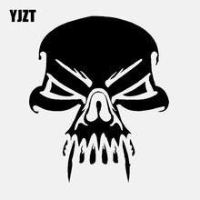 YJZT 11.4CM*13.6CM Skull Death Vinyl Decal Personality Car Sticker Black/Silver C3-2032 2024 - buy cheap