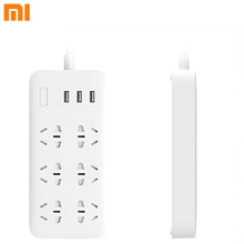 Original Xiaomi Smart Socket Plug 3 USB Fast Charging 2.1A 6 Ports Power Strip Charger for Smartphone Mijia Power Adapter 2024 - buy cheap