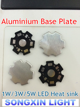 500pcs/lot 1W 3W 5W High Power LED Heat Sink Aluminum Base Plate 20mm Lamp beads radiator 2024 - buy cheap