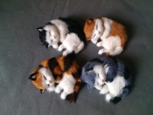 simulation 14*11CM sleeping cat model toy lifelike prone cat model ,one lot/ 4 pieces cats decoration gift t275 2024 - buy cheap