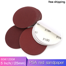20PCS Red PSA Sanding Sheets 5 Inch 125MM Dry Grinding Sandpaper 60 to 1200 Grits for Sanding Polishing 2024 - buy cheap