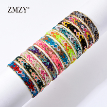 ZMZY 11pcs Mixed Color Handmade Weave Braided String Rope Bracelets for Women Vintage Wrap Ethnic Charm Boho Bracelet Femme Gift 2024 - buy cheap