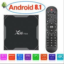 X96 Max Smart tv Box Android 8,1 tv box с поддержкой bluetooth голосовой пульт HDCP IP tv DLNA Youtube телеприставка Бесплатная доставка 2024 - купить недорого