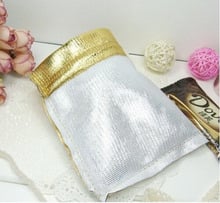 11*16cm 1000pcs Handmade Gold Drawstring Bags For Wedding/Party/Gift/bracelets/necklace Pouches Jewelry Packaging Display Bags 2024 - buy cheap