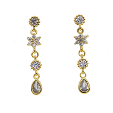 Fashion Crystal Water Drop Earrings for Women Wedding round cz Star Moon Long Tassel Dangle Earring delicate Statement Jewelry 2024 - buy cheap