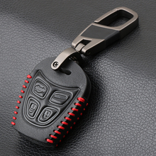 Capa para chave de couro saab 9-3 93 2003-2009, capa para chaves com 4 botões, estilo de carro 2024 - compre barato
