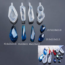 Molde colgante de superficie de corte de diamante de silicona transparente, herramienta de fabricación de joyas DIY, moldes de resina para joyería 2024 - compra barato