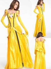 FREE SHIPPING New 2015 Fantasia Women Halloween Cosplay Southern Beauty And The Beast Adult Princess Belle Costume 2024 - buy cheap