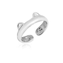 SMJEL новые модные кольца серебряного цвета с маленькими кошачьими ушками, дизайнерские кольца с животными и кошками, Женское кольцо, раньше, ювелирные изделия R182 2024 - купить недорого