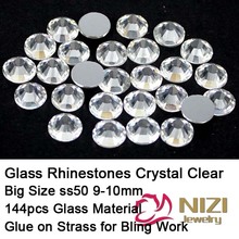 Retail Big Size Jewelry ss50 9-10mm 144pcs Crystal Clear Non Hotfix Crystal Rhinestones Flatback Strass Stones Diy Craft Dresses 2024 - buy cheap