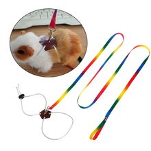 Pet Leash Small Pets Harness Hamster Rabbit Chinchilla Squirrel Outdoor Adjustable Chest Lead Rope Colorful 1.3m Long Animal 2024 - buy cheap
