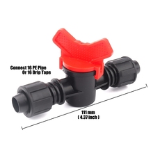 2pcs Hi-Quality 16 PE Pipe Valve Gardening Drip Irrigation 16mm Tape Connectors Watering System Locknut Pipe Hose Connector 2024 - buy cheap