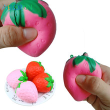 1Pcs Squishy Strawberry Rising Squeeze Phone Strap Charm Pendant  Simulation Soft Scented Kid Toy Gift Collections 2024 - buy cheap