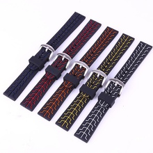 Pulseira de Silicone Homens Esporte de Mergulho À Prova D' Água Substituição Pulseiras Pulseiras Strap Watch Acessórios 20mm 22mm 24mm 2024 - compre barato