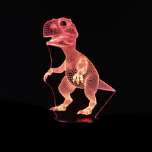 Lámpara LED 3D de dinosaurio para niños, lámpara de escritorio de dibujos animados de animales, decoración para dormitorio infantil, lámpara de noche para regalo, envío directo 2024 - compra barato