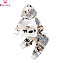 Baby Clothing Toddler Kid Baby Boys Warm Hooded Tops Deer Pants Leggings Outfits Clothes Set Baby Boy Clothes 2024 - buy cheap