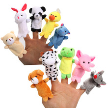 10PCS Plush Toy Cute Cartoon Animal Finger Puppet Play With Feet Velvet Soft Doll Storytelling Educational Toys For Baby Kids 2024 - buy cheap