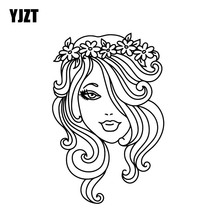 YJZT 10.3*15.7CM Artistical Beautiful Girl Fashion Cool Style Car Sticker Black/Silver Vinyl Decal Silhoutte Design C20-0993 2024 - buy cheap