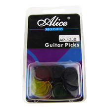 Alice-12 unids/set de púas para guitarra eléctrica, conjunto de colores transparentes para bajo y Rock, espesor variado de 1,0mm, 2,0mm y 3,0mm 2024 - compra barato