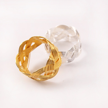 SHSEJA-Juego de 5 servilletas de estilo occidental, anillo de boda moderno tejido a mano, para banquete, decoraciones de escritorio 2024 - compra barato