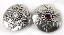 Free shipping hot selling 1.8-2cm alloy crystal snowflake beads DIY button metal charms 2024 - buy cheap