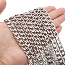 9MM width Men Cuban Link Chain,Hip Hop Jewelry,316L Stainless Steel DIY jewelry finding 2024 - buy cheap