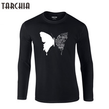 Tarco-camiseta masculina de manga longa, borboleta, 100% algodão, tamanho grande, frete grátis, tamanho eur 2024 - compre barato