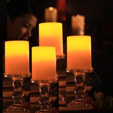 4PCS/lot 3X4 Inches Flameless Plastic Pillar Led Candle Light With Timer Candle Lights Battery Operated Candle Accessories 2024 - buy cheap