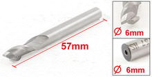 HSS-AL Milling Cutter Tool Straight End Mill 6mm x 6mm x 13mm x 57mm 2 Flutes 10pcs 2024 - buy cheap