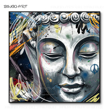 Artist Hand-painted High Quality Modern Abstract Buddha Figure Oil Painting on Canvas Pop Fine Art Modern Buddha Figure Painting 2024 - buy cheap