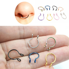 JUNLOWPY-anillos circulares de acero quirúrgico CBR para la nariz, Piercing para labio, Aro para la oreja, joyería corporal, 20G, 100 Uds. 2024 - compra barato