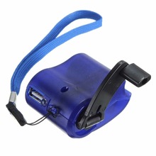 New USB Travel Emergency Phone Charger Dynamo Hand Manual Charger Blue Drop Shipping 2024 - buy cheap