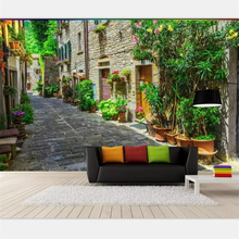 Beibehang mural de decoração personalizada para casa sala de estar foto quarto fotos cidade europeia rua paisagem pintura de parede 2024 - compre barato