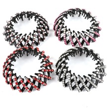 New Arrival Hairpin Fashion Style Hair Accessories Bud Hair Clip Nest Shape Hair Ties Ponytail Holder Hair Claws Crystal Headear 2024 - buy cheap