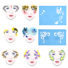 7 Styles/set Reusable Face Paint Stencil Body Painting Template Flower Butterfly Face Eye Body Makeup DIY Design Tools 2024 - buy cheap