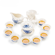 11pcs Chinese Kung Fu Tea Set,Ceramic Portable Teacup Porcelain Service Gaiwan Tea Cups Mug of Tea Ceremony Teapot 2024 - buy cheap