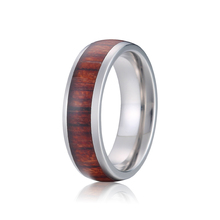 Fashion jewelry anniversary wedding couple Rings for men natural Wooden Titanium stainless steel men's rings 2024 - buy cheap