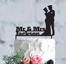 Personalized last name Police couples wedding Acrylic cake toppers bridal shower engagement party decorations 2024 - buy cheap