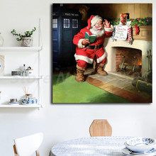 Cartel de lienzo de arte de pared HD de Ban Santa Claus de Navidad y lienzo impreso cuadro de pintura decorativa para la decoración del hogar de la sala de estar 2024 - compra barato