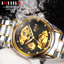 FOTINA Luxury Brand BOSCK Watch Man Automatic Skeleton Mechanical Watches Men Transparent  Relogio Masculino Automatic Watch Men 2024 - buy cheap