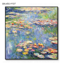Professional Artist Reproduction Cloud Monet Water Lily Flowers Oil Painting on Canvas Wonderful Landscape Lilies Oil Painting 2024 - buy cheap