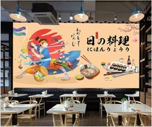 3d room wallpaper custom photo mural Japanese cuisine sushi salmon samurai catering decor 3d wall mural wallpaper for walls 3 d 2024 - buy cheap