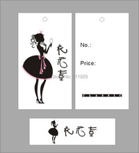 Free shipping customized garment clothing paper hang tags/swing tags/dress tags/printed labels/trademarks 1000 pcs a lot 2024 - buy cheap