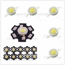 Chip de cuentas LED de alta potencia, 1W, 3W, blanco frío/neutro, 10000K, 20000K, 30000K, azul, azul, no pcb, con base pcb, 50 Uds. 2024 - compra barato