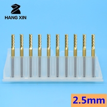 2.5mm 3.0mm 10pcs/set PCB Engraving Bit Drill Bit Set Carbide End Mill 1/8" Shank Titanium Coated CNC Milling Cutter For Machine 2024 - buy cheap